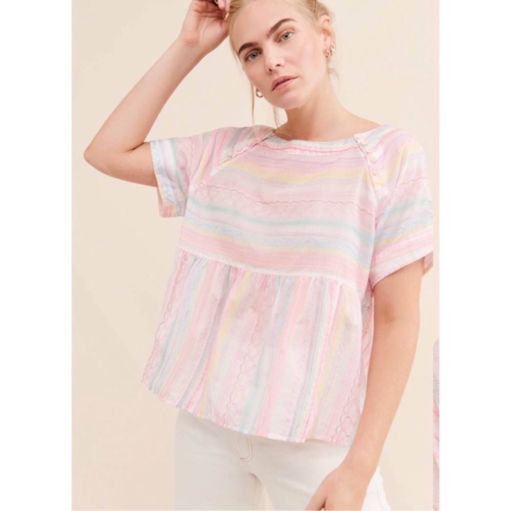 NWT Anthropology Embroidered Top